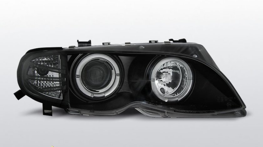 Faruri BMW E46 2001-2005 Sedan AngelEyes Negru