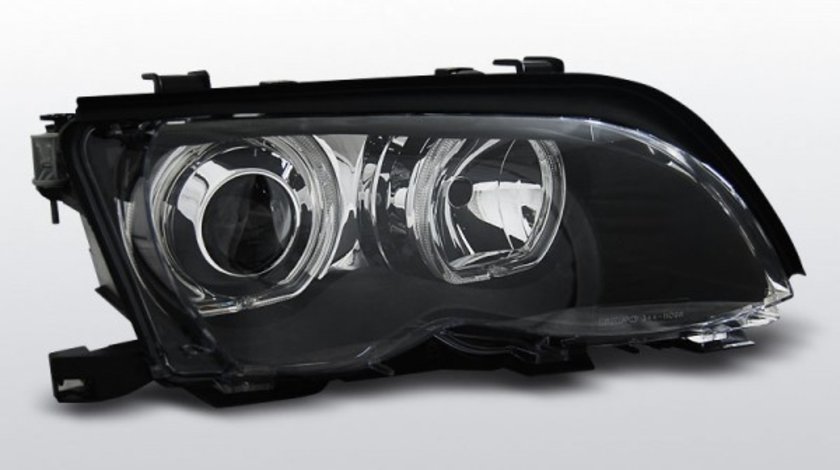 FARURI BMW E46 AN 2001-2005 ANGEL EYES LED NEGRU
