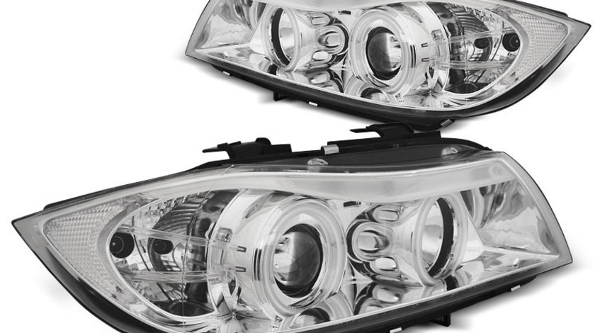 Faruri BMW E90/E91 2005-2008 Angel eyes CCFL Cromat