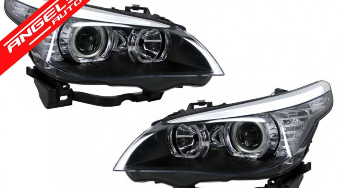 Faruri BMW Seria 5 E60 Angel Eyes (2003-2007) LCI Design