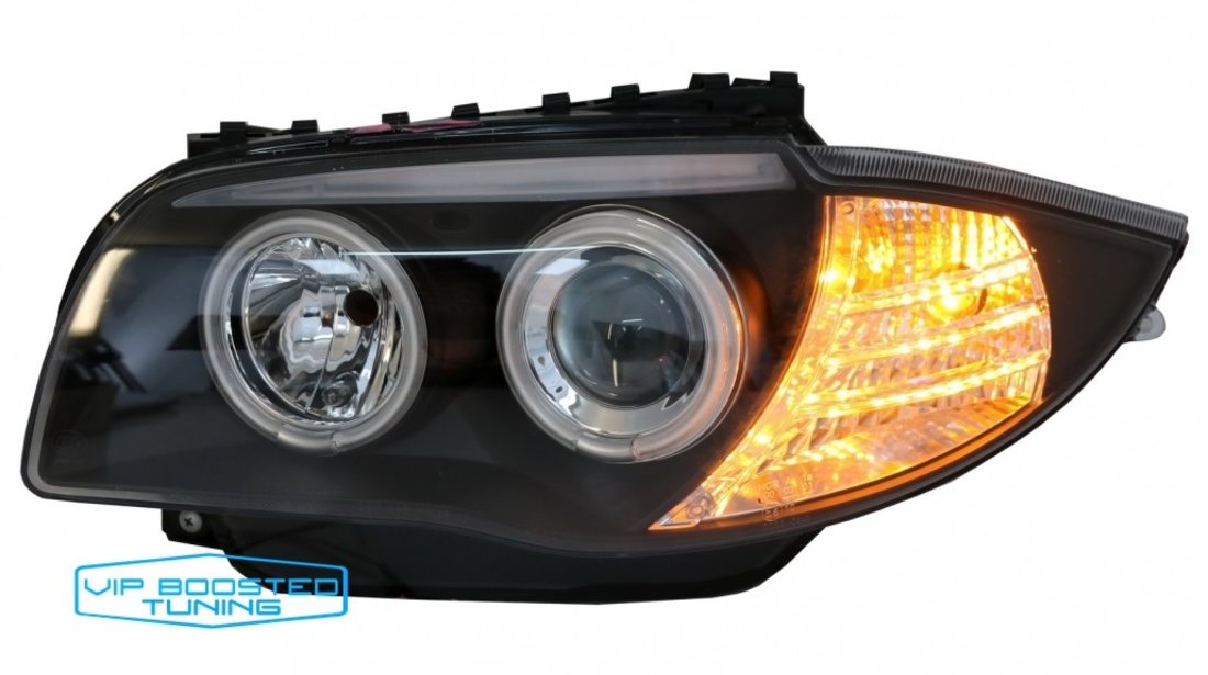 Faruri CCFL Angel Eyes BMW seria 1 E87 (2004-2011) Negre