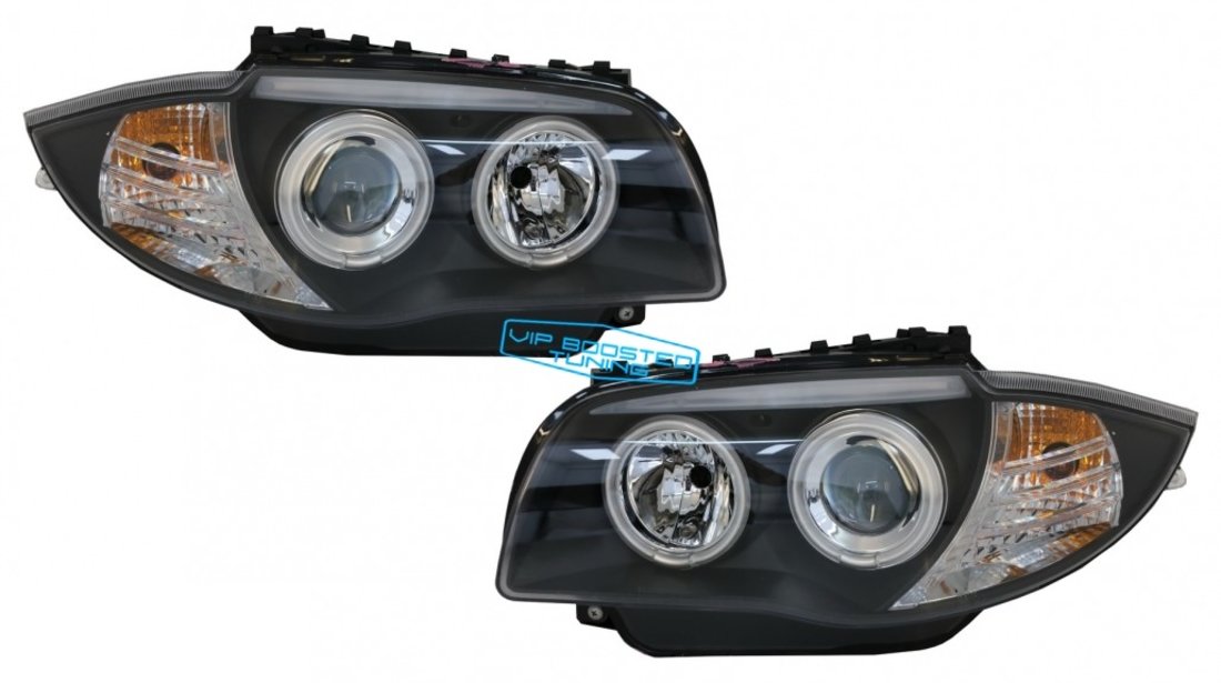 Faruri CCFL Angel Eyes BMW seria 1 E87 (2004-2011) Negre