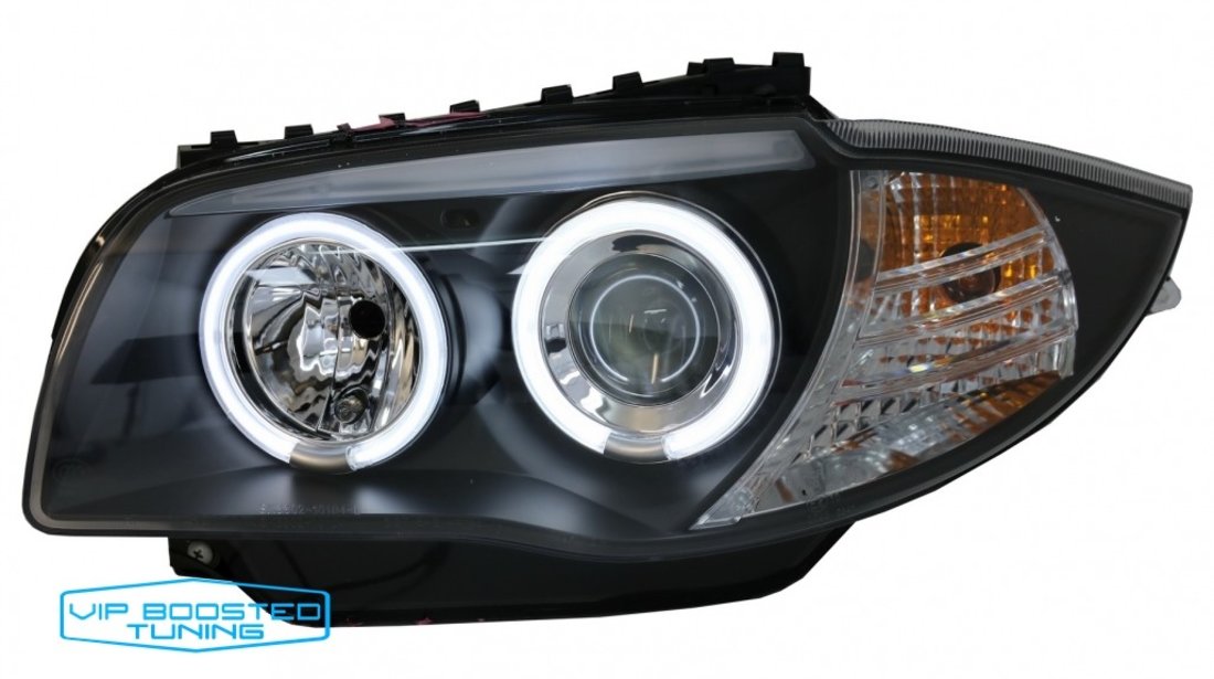 Faruri CCFL Angel Eyes BMW seria 1 E87 (2004-2011) Negre