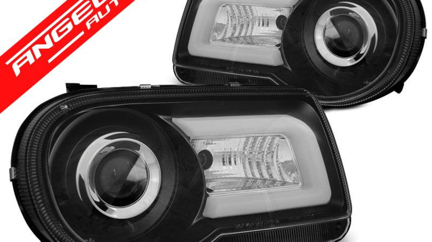 Faruri Chrysler 300c 05 10 Negru Tube Light