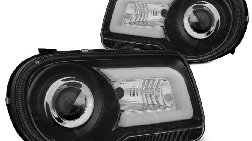 Faruri Chrysler 300C 2005-2010 Negru Tube Light