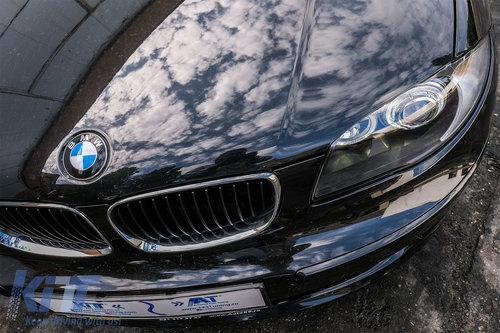 Faruri compatibil cu BMW Seria 1 E81 E82 E87 E88 (2004-2011) Angel Eyes Negru SWB14ADB