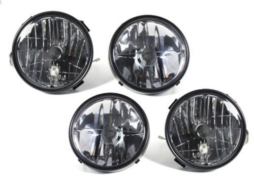 Faruri compatibil cu BMW Seria 3 E30 (1983-1987) Geam in Cruce Crom SWB05K