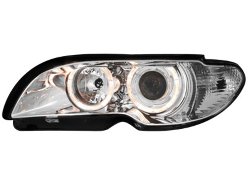 Faruri compatibil cu BMW Seria 3 E46 Coupe (2003-2006) Angel Eyes Crom SWB11D