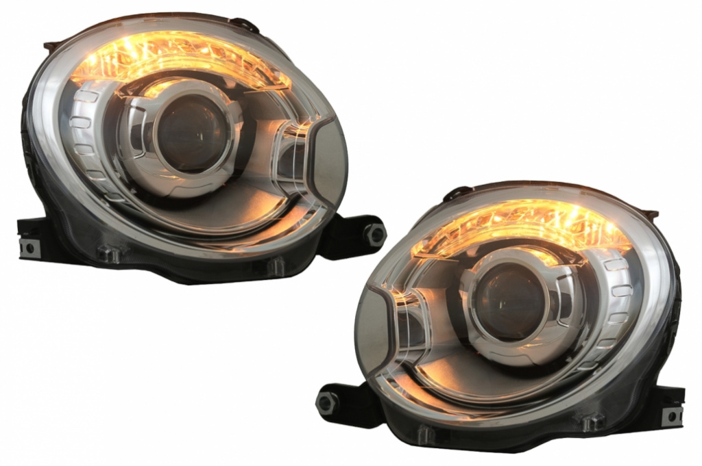 Faruri compatibil cu Fiat 500 Hatchback (2007-2015) Crom HLFI500C