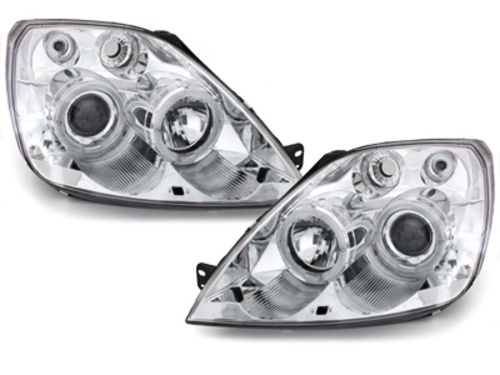 Faruri compatibil cu Ford Fiesta MK6 (05.2002-08.2005) Angel Eyes Crom SWF06