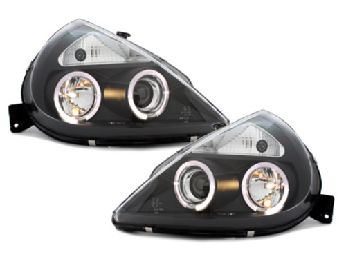 Faruri compatibil cu Ford KA (11.1996-2008) Angel Eyes Negru SWF05B