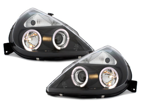 Faruri compatibil cu Ford KA (11.1996-2008) Angel Eyes Negru SWF05B