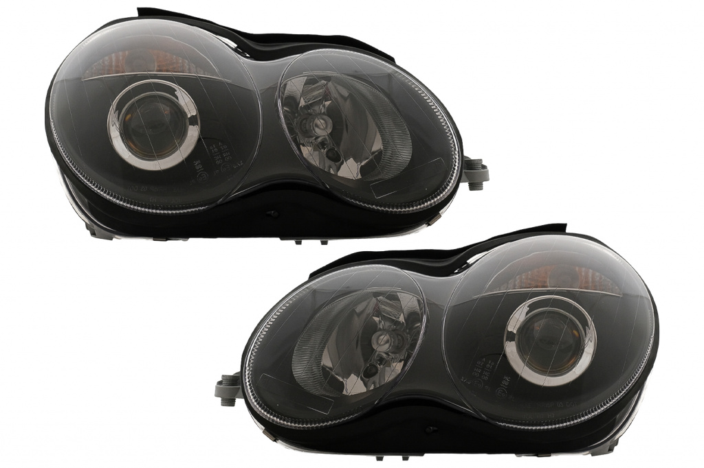 Faruri compatibil cu Mercedes C-Class W203 (07.2000-03.2004) Facelift Look Negru