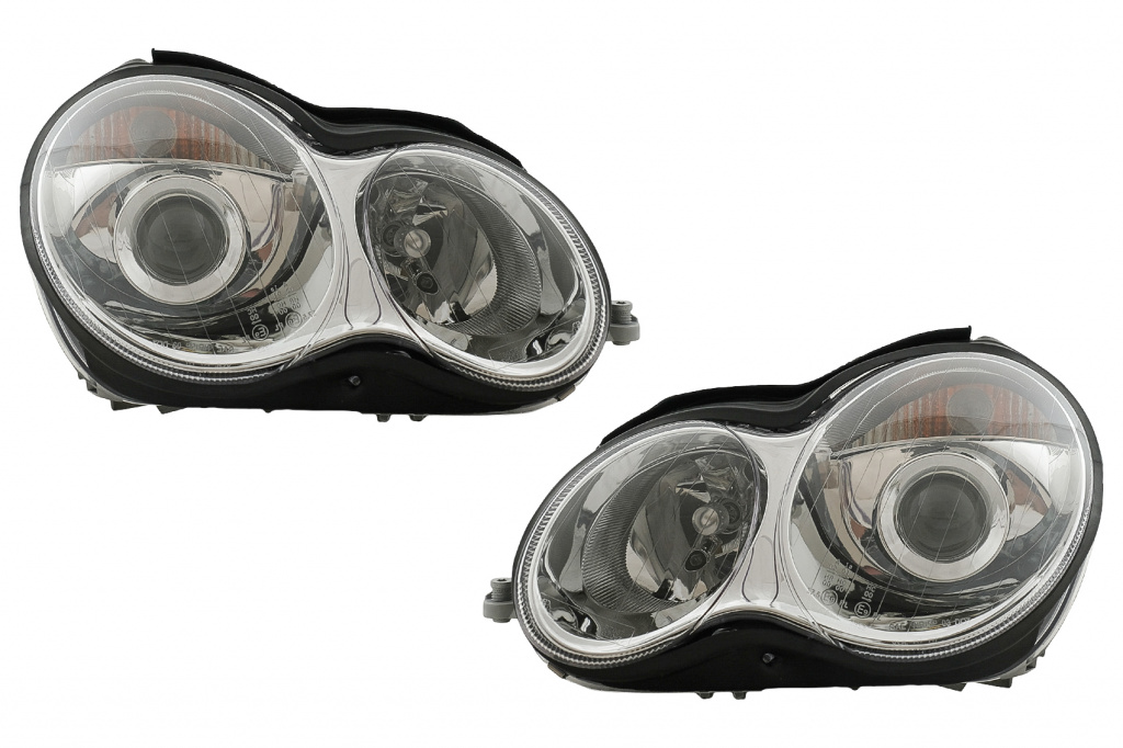 Faruri compatibil cu Mercedes C-Class W203 (07.2000-03.2004) Facelift Look Crom