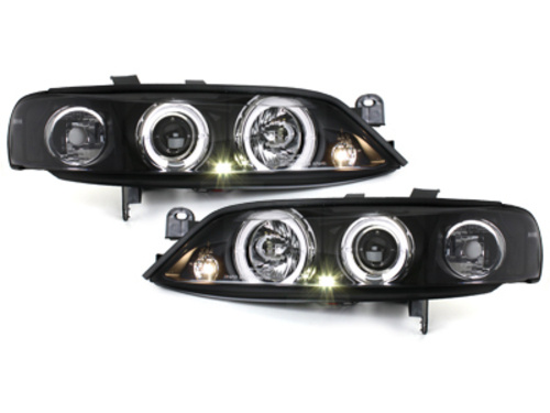 Faruri compatibil cu Opel Vectra B (11.1995-12.1998) Angel Eyes Negru SWO08B