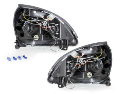 Faruri compatibil cu Renault Clio II (06.2001-09.2005) Angel Eyes Negru SWR05AB