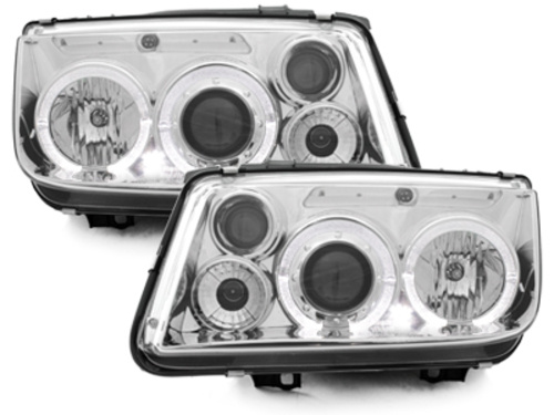 Faruri compatibil cu VW Bora (1998-2005) Angel Eyes Crom SWV07