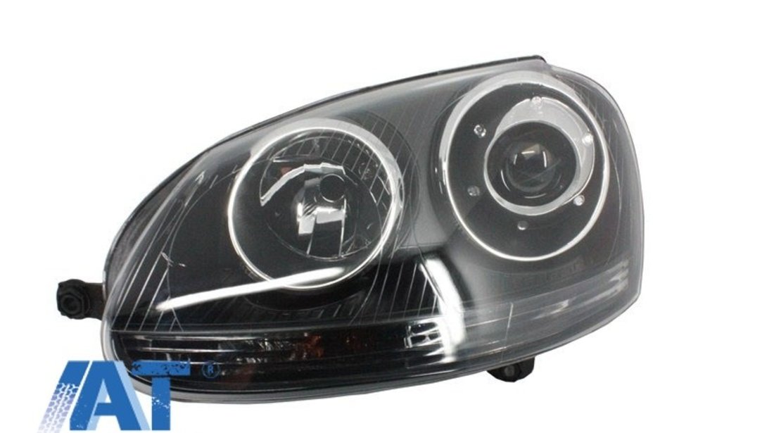 Faruri compatibil cu VW Golf 5 V Mk5 (2003-2007) Jetta (2005-2010) RHD GTI R32 Design Black