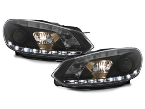 Faruri compatibil cu VW GOLF 6 (10.2008-2012) TRU DRL Negru SWV32LGXB