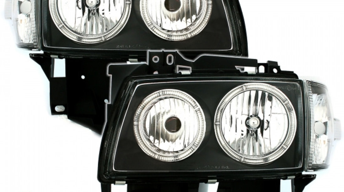 Faruri compatibil cu VW T4 (08.1976-03.2003) Angel Eyes Negru