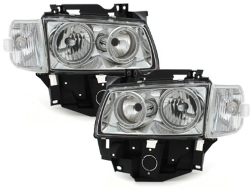 Faruri compatibil cu VW T4 (08.1996-03.2003) Angel Eyes Crom SWV26D