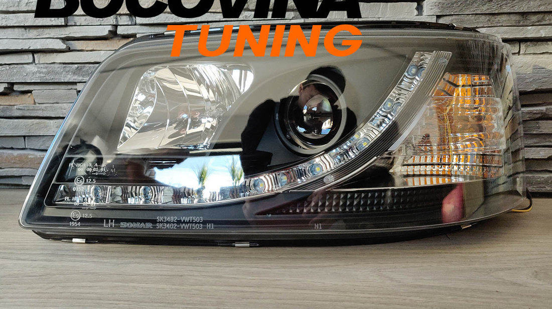 Faruri compatibile cu VW T5 (03-09) LED Black Design