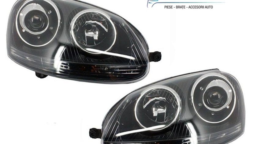 Faruri cu lupa VW Jetta 5 (2005-2011) Black GTI Look
