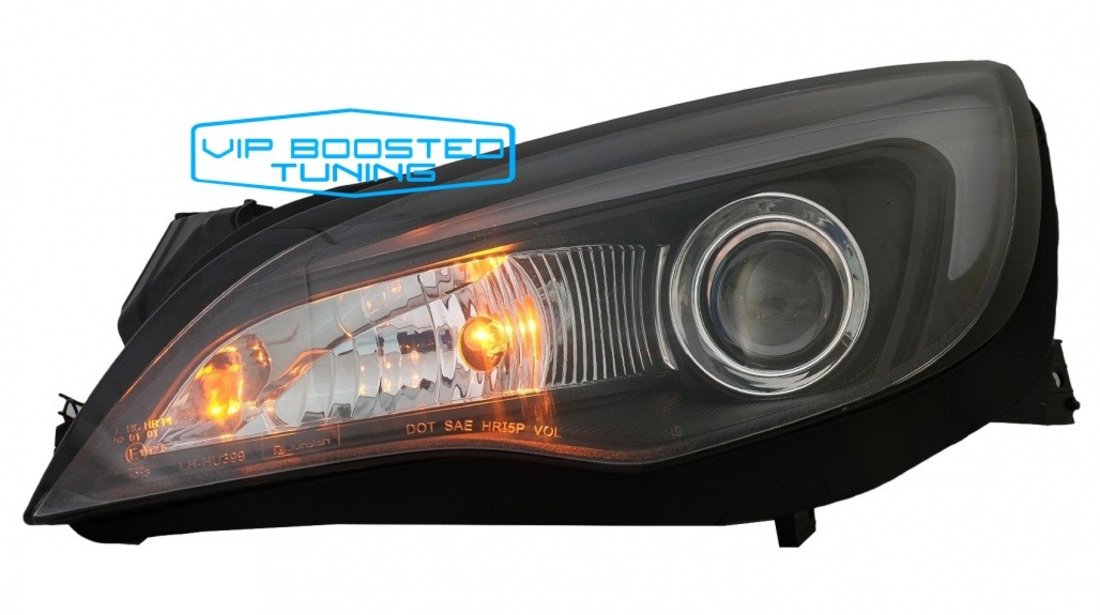 Faruri cu lupe LED DRL  OPEL ASTRA J (2010-2015) Negre