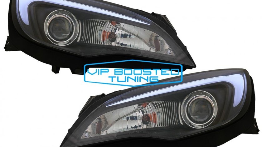 Faruri cu lupe LED DRL OPEL ASTRA J (2010-2015) Negre