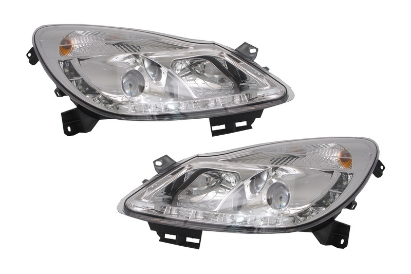 Faruri D-LITE compatibil cu OPEL Corsa D 06+_DRL Crom SWO10LGX