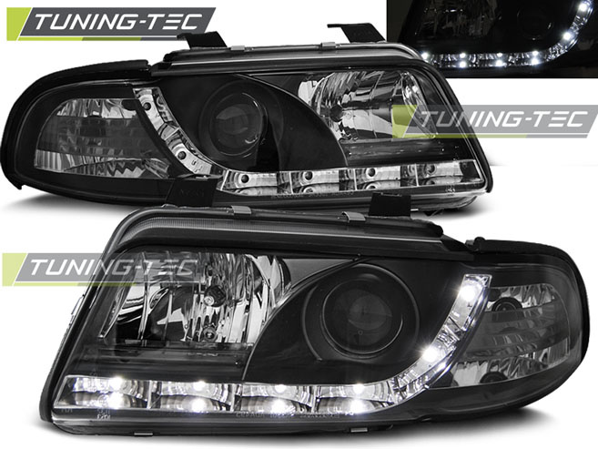 Faruri DAYLIGHT BLACK compatibila AUDI A4 01.99-09.00