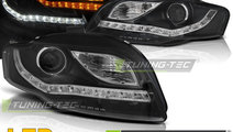 Faruri DAYLIGHT BLACK compatibila AUDI A4 B7 11.04...