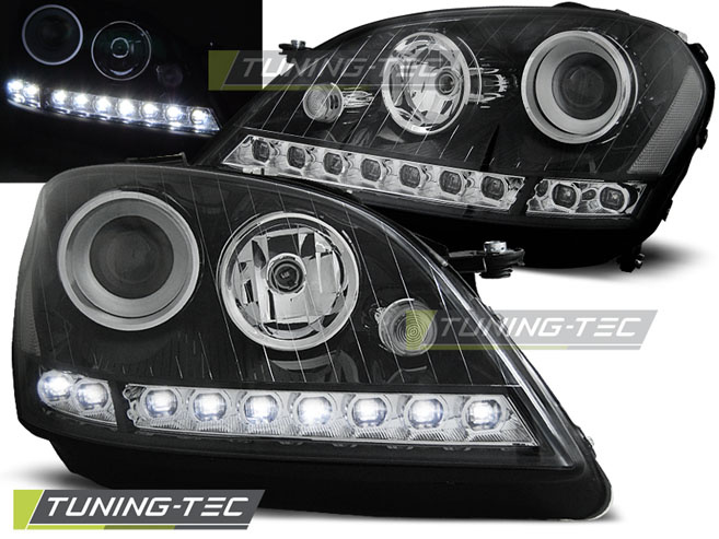 Faruri DAYLIGHT BLACK compatibila MERCEDES W164 ML M-KLASA 05-07
