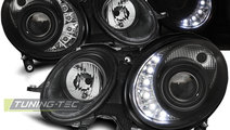 Faruri DAYLIGHT BLACK compatibila MERCEDES W211 E-...