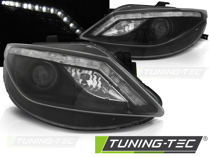 Faruri DAYLIGHT BLACK compatibila SEAT IBIZA 6J 06.08-12