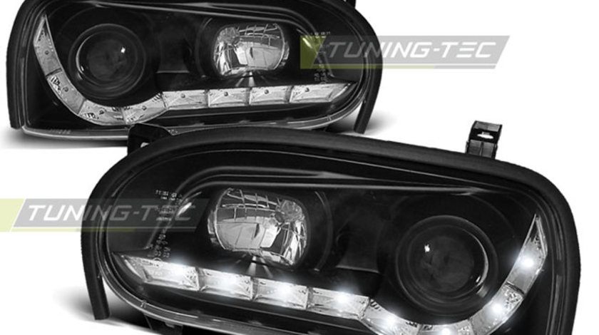 Faruri DAYLIGHT BLACK compatibila VW GOLF 3 09.91-08.97