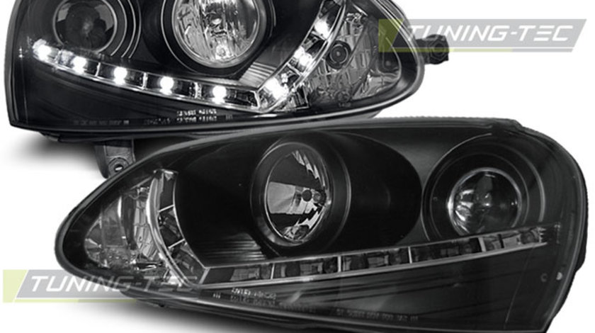 Faruri DAYLIGHT BLACK compatibila VW GOLF 5 03-08