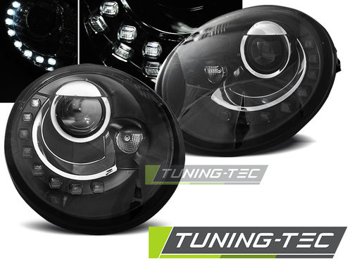Faruri DAYLIGHT BLACK compatibila VW NEW BEETLE 10.98-05.05