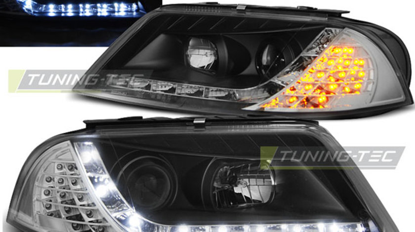 Faruri DAYLIGHT BLACK compatibila VW PASSAT 3BG B5 FL 09.00-03.05