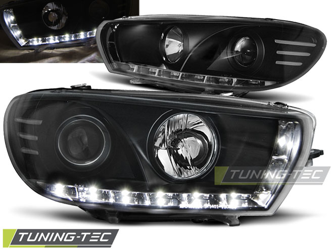 Faruri DAYLIGHT BLACK compatibila VW SCIROCCO 08-04.14
