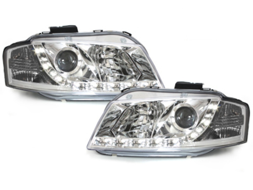 Faruri DAYLIGHT compatibil cu Audi A3 8P (05.2003-03.2008) Crom SWA11GX