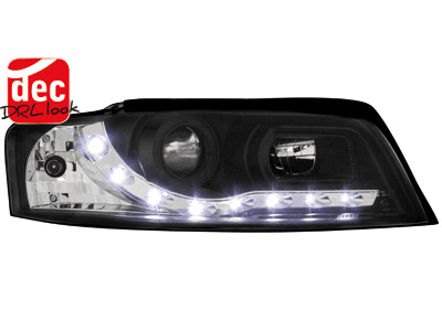 Faruri DAYLIGHT compatibil cu Audi A4 B6 8E (2001-2004) Negru SWA04AGXB