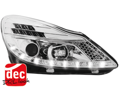 Faruri DAYLIGHT compatibil cu Opel Corsa D (04.2006-2011) LED DRL Crom SWO10AGXL