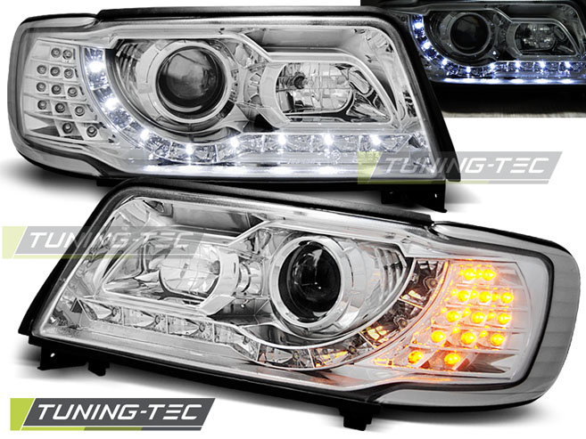 Faruri DAYLIGHT Crom look compatibila AUDI 100 C4 12.90-06.94
