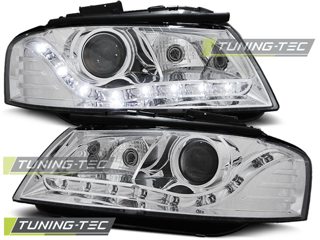 Faruri DAYLIGHT Crom look compatibila AUDI A3 8P 05.03-03.08