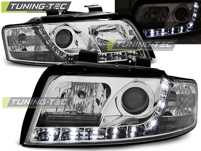 Faruri DAYLIGHT Crom look compatibila AUDI A4 10.00-10.04