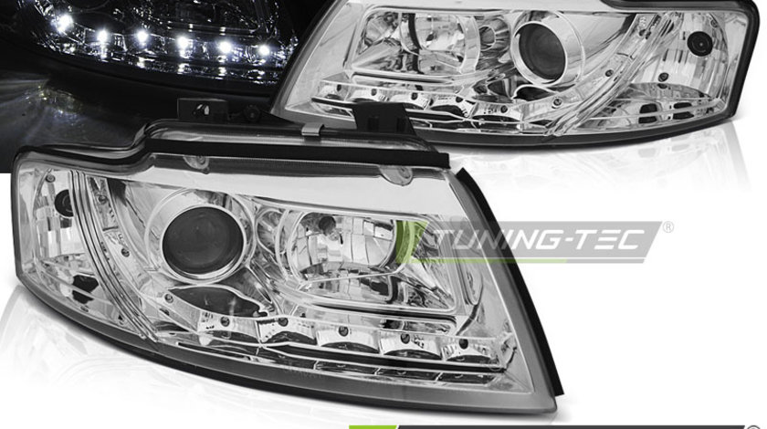 Faruri DAYLIGHT Crom look compatibila AUDI A4 B6 CABRIO 02-06