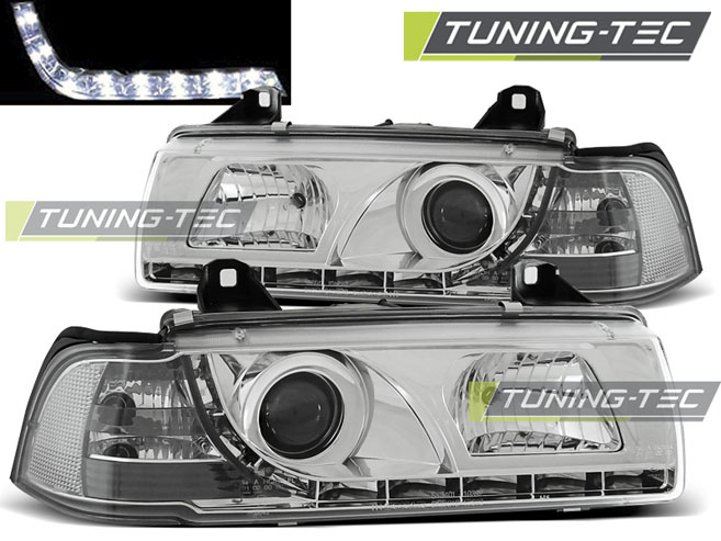 Faruri DAYLIGHT Crom look compatibila BMW E36 12.90-08.99