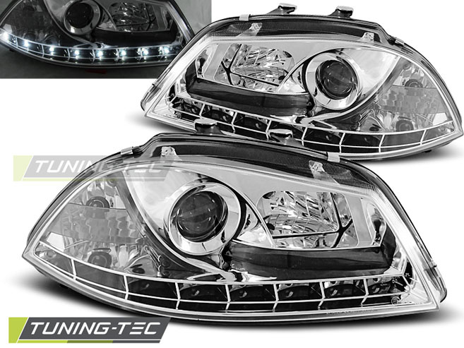 Faruri DAYLIGHT Crom look compatibila SEAT IBIZA 6L 04.02-08