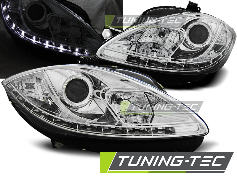 Faruri DAYLIGHT Crom look compatibila SEAT LEON ALTEA 09-12